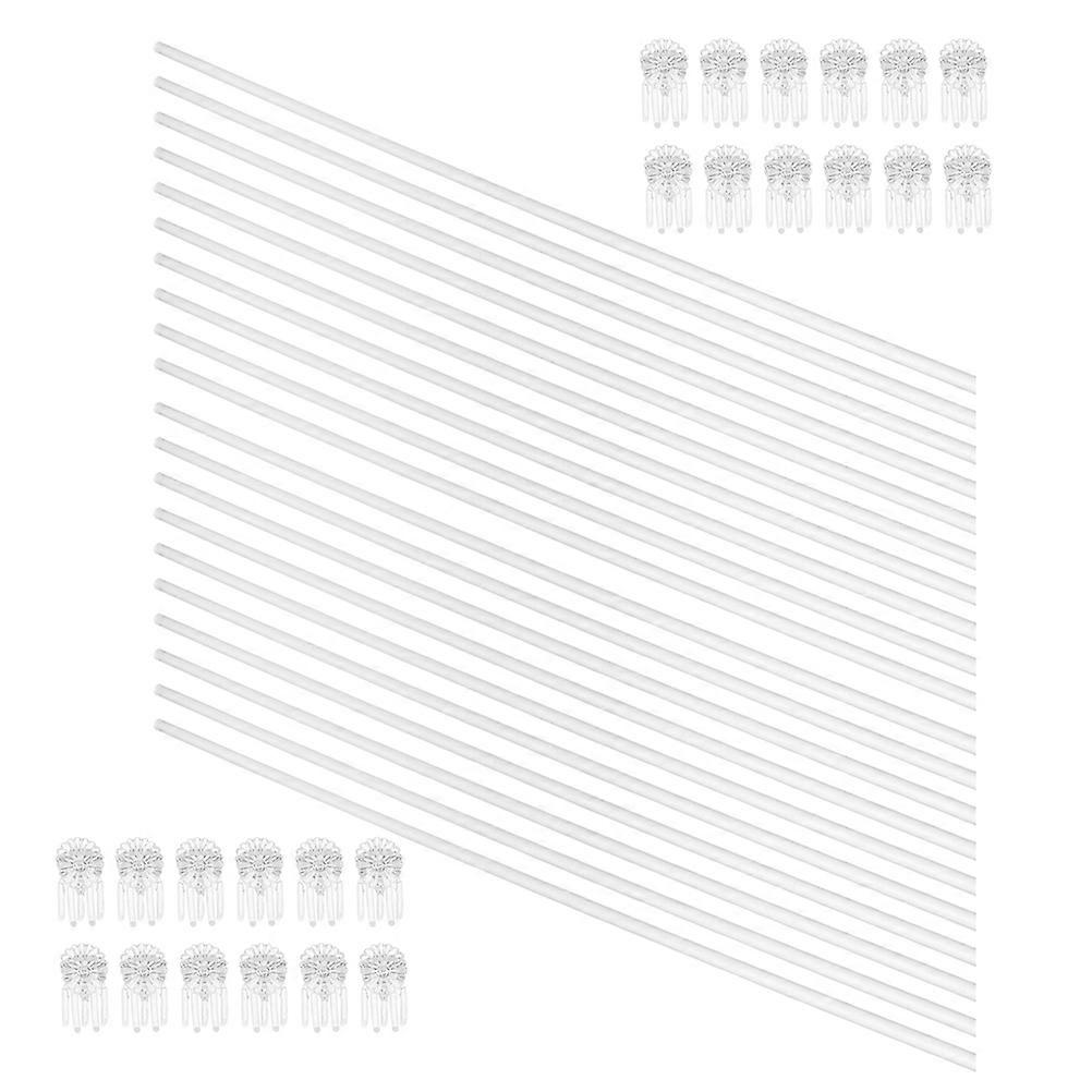 Orchid Stakes and Clips with Transparent Acrylic Plant Support for Home Use Stable Reusable 1 Set