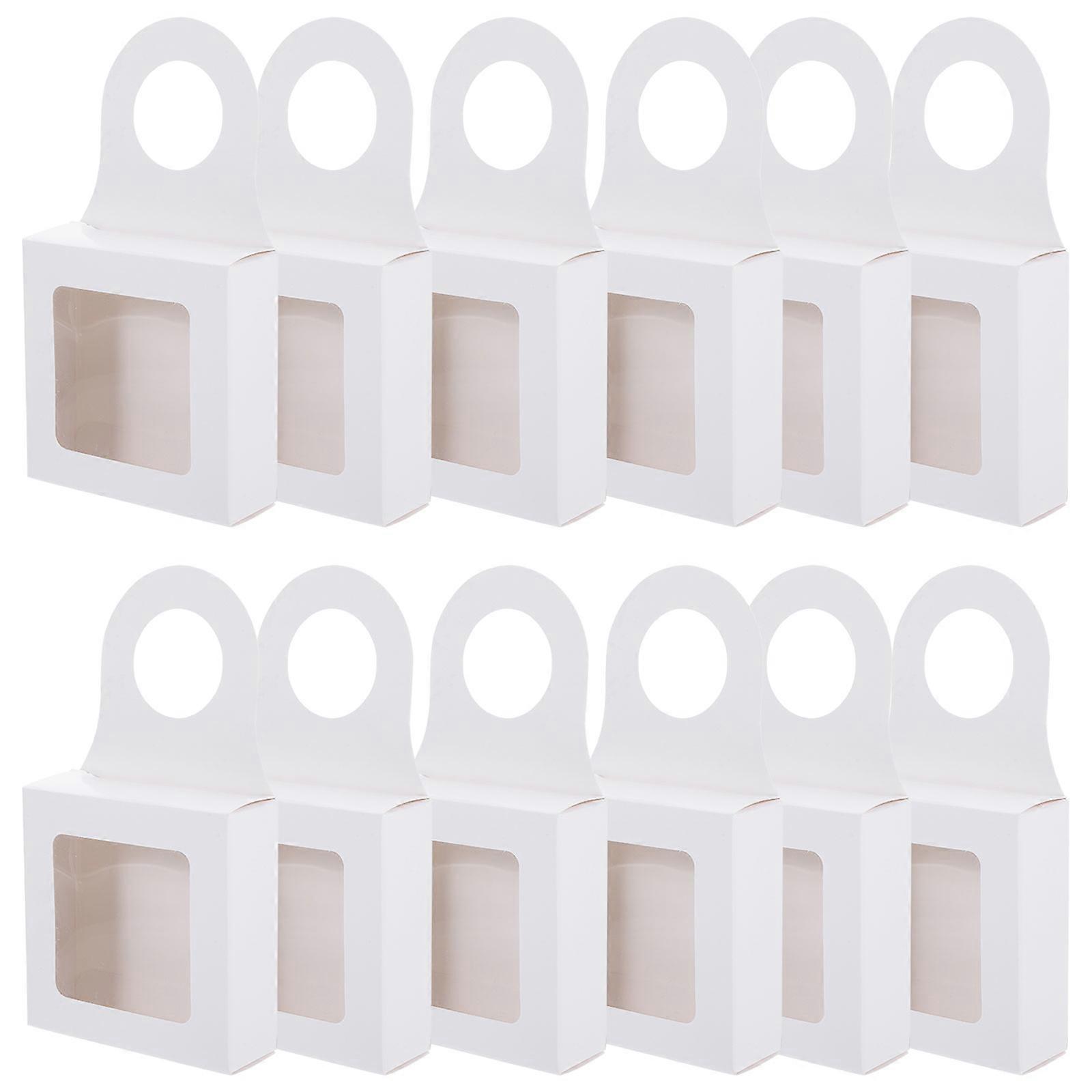 White Paper Storage Box with Clear Window for 25pcs and Practical for Various