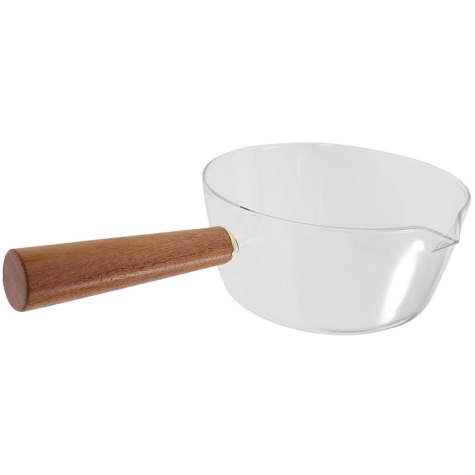 1Pc Glass Instant Noodles and Breakfast Pot Small Milk Stockpot for Home Use