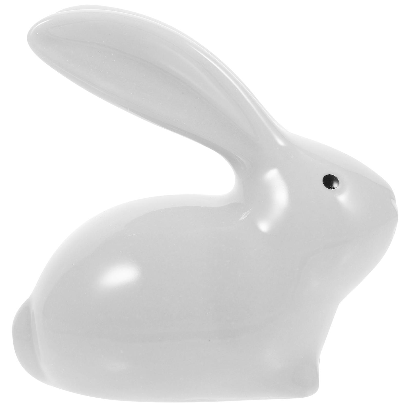 Porcelain Rabbit Shape Decoration For Classroom And Hotel With Unique Appearance 1Set