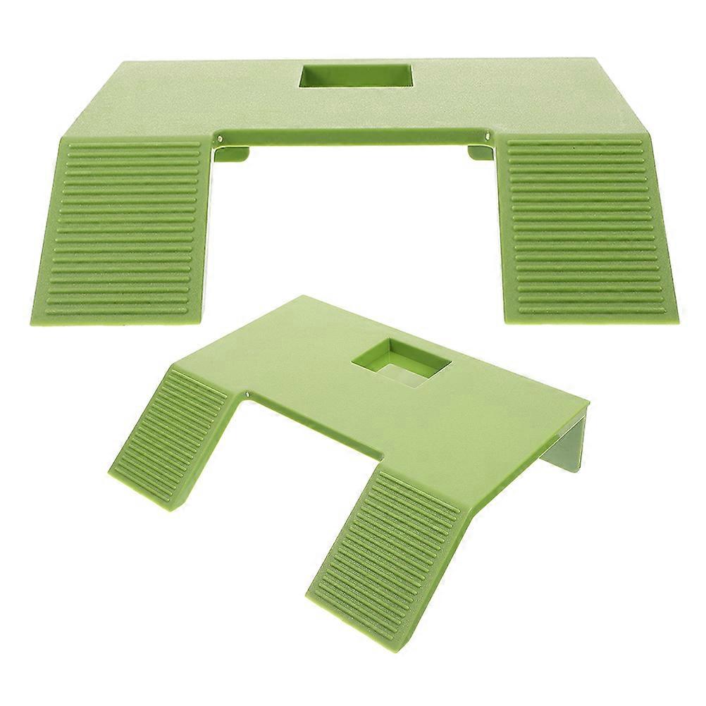 Aquarium Basking Platform 2Pcs Turtle Floating Dock Designed For Pet Owners To Facilitate Tortoise Climbing In Green Durable ABS Material