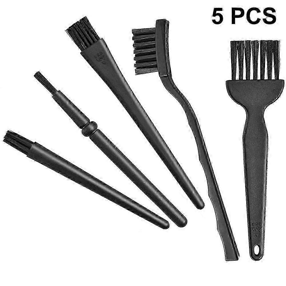 Anti-Static Nylon Brush Set �C 5-Piece Cleaning Brush Kit for Electronics, Computer, and Keyboard Maintenance