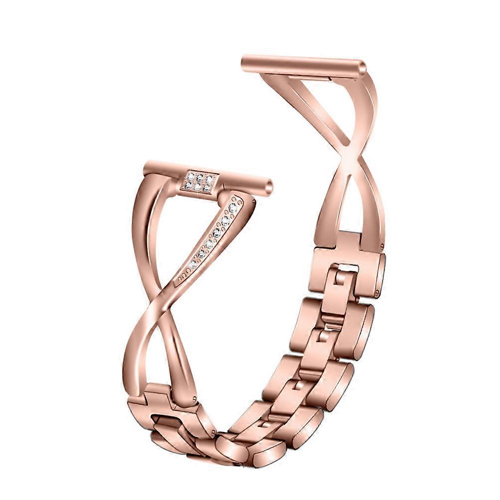 Chic Smartwatch Strap X Shape Design For Formal Events Comfortable Fit Compatible With Fitbit 1Pcs