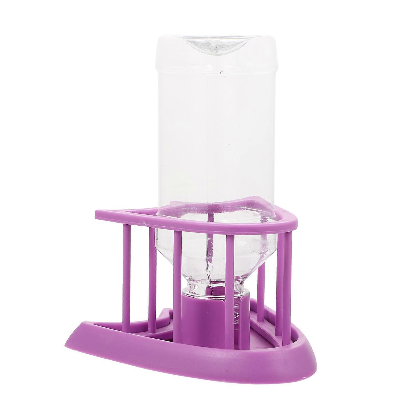 Large Capacity Feeder Waterer For Pet Care Providing Automatic Water Refill In Purple Color 1 Set