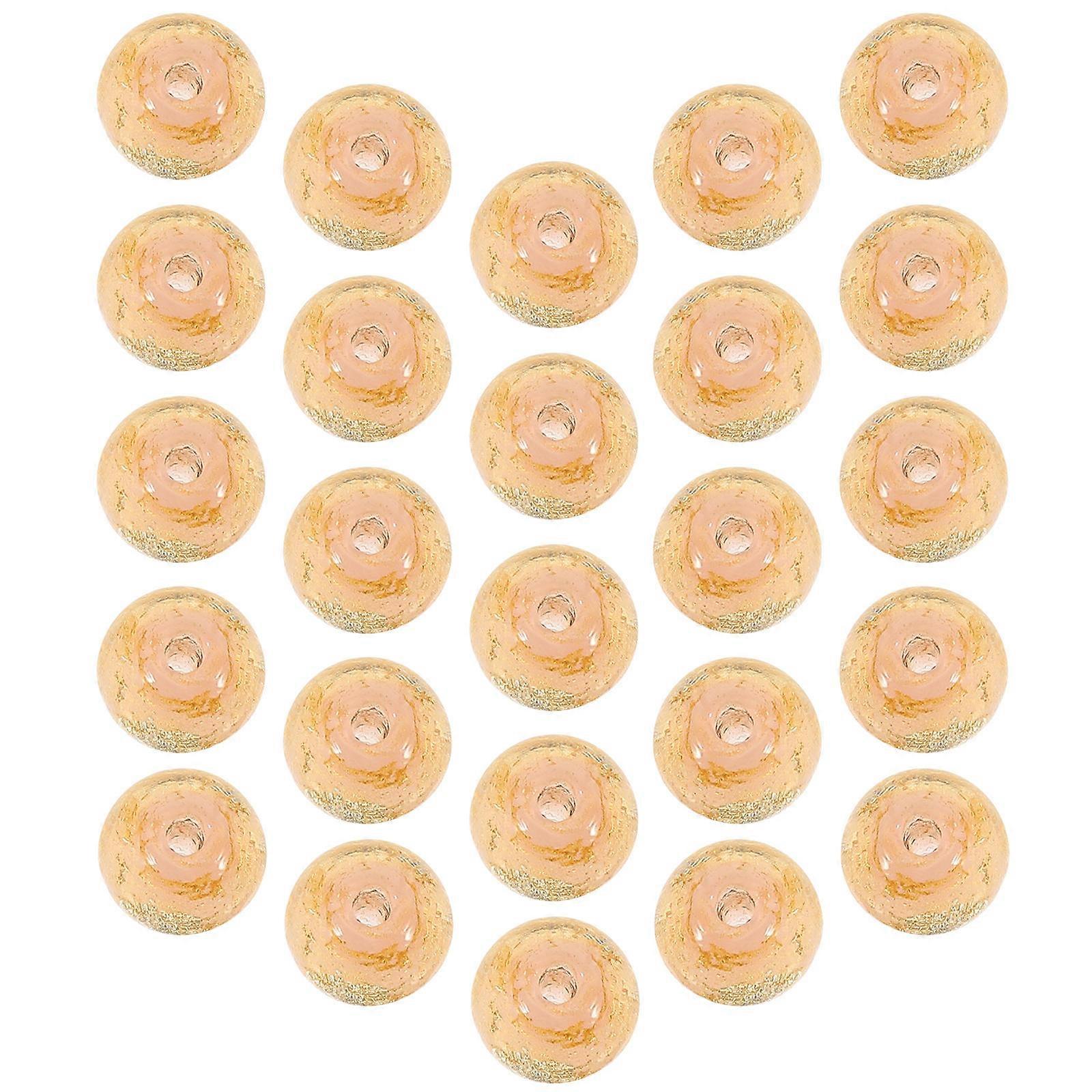 Glow in the Dark Beads for DIY Craft Projects Beige Glass Material Lightweight and Durable 20Pcs
