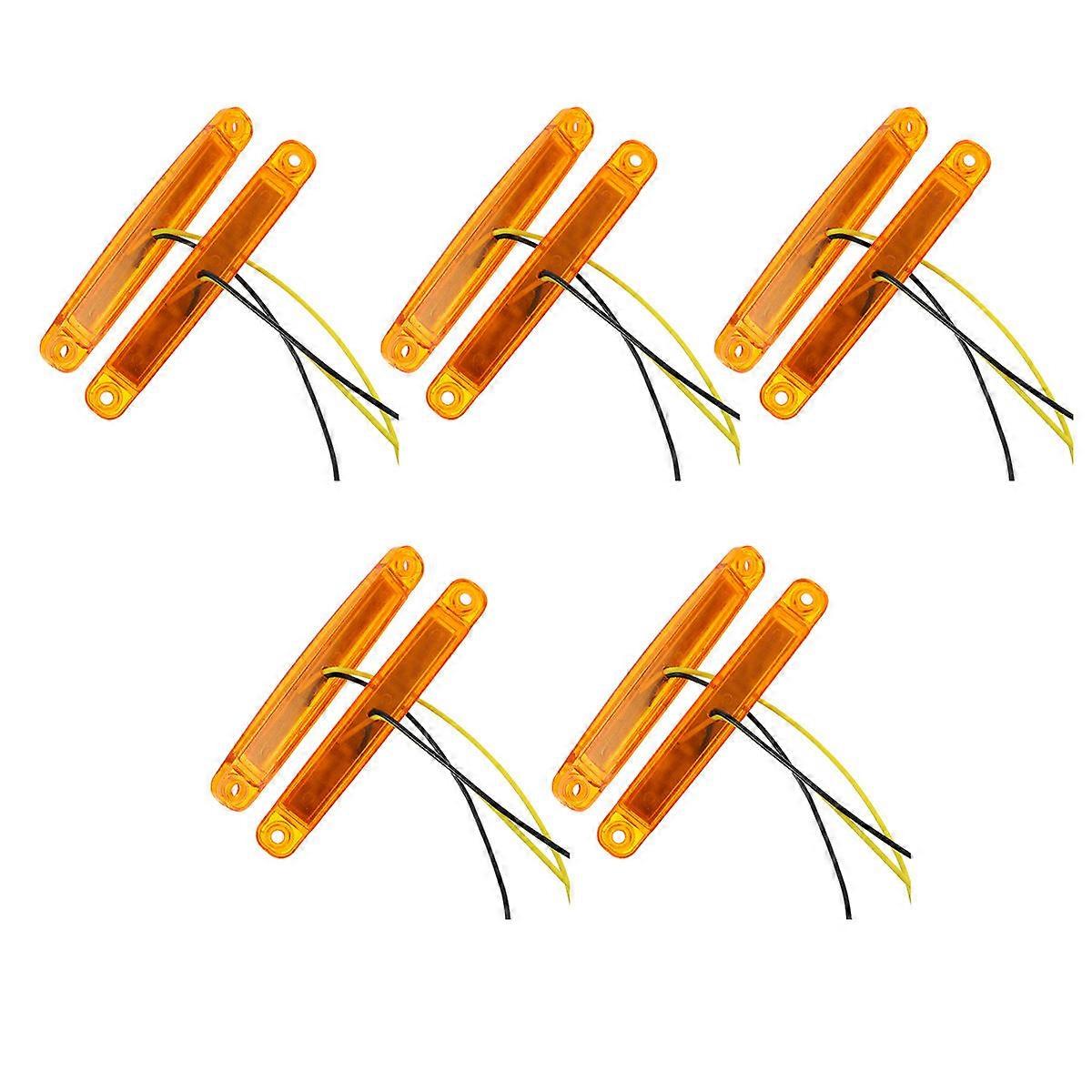 10pcs 9 Side Light Plastic Brake Light Turn Signal Durable Rear Light