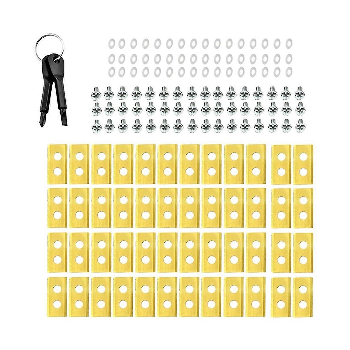48PCS Lames de rechange pour lames de robot de tondeuse à gazon de remplacement Luba & Yuka All Series avec vis
