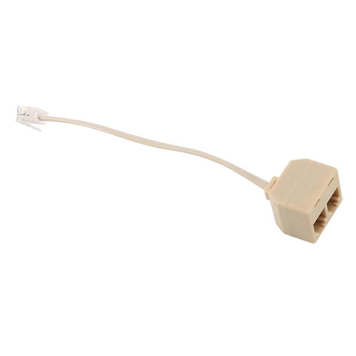 5X Telephone RJ11 Male Line to Double RJ11 Female Jack Filter Splitter Adapter