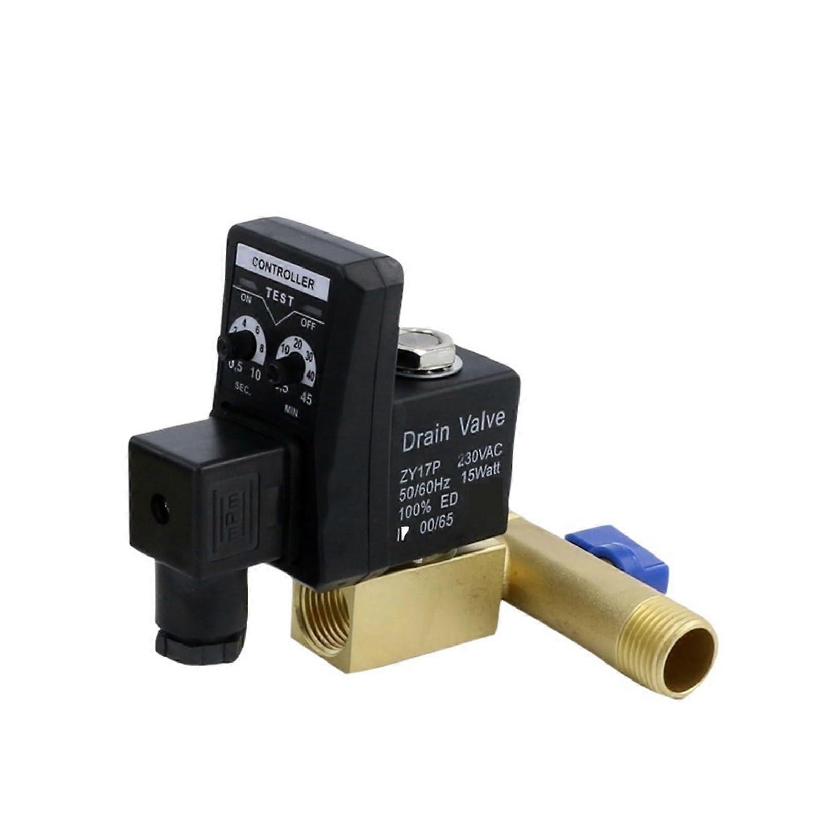 Electronic Drain Valve of Automatic Drainer that Drains Water Regularly, Air Tank Valve, Air Pump Solenoid Valve (Color: E)
