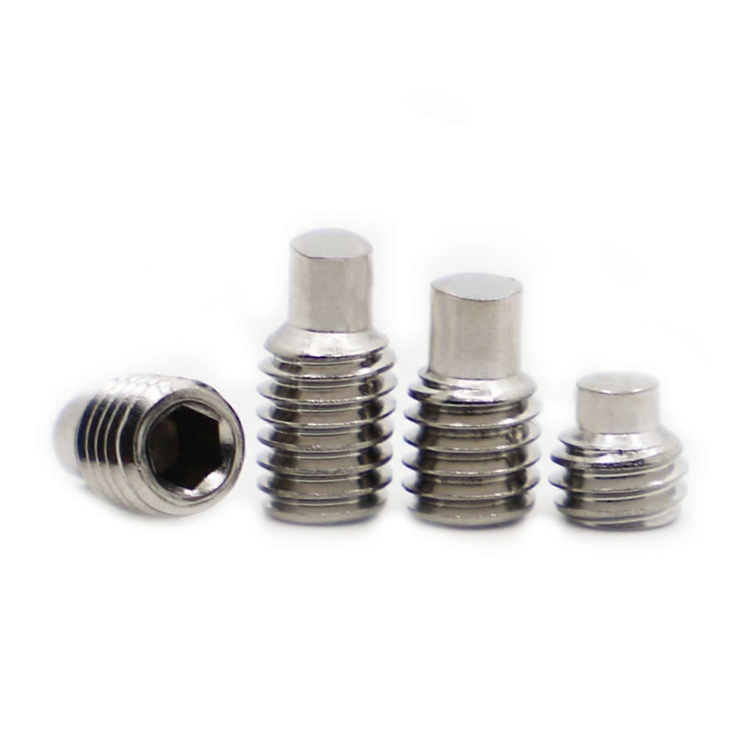 M3 M4 M5 M6 M8 DIN915 304 Stainless Steel Allen Head Hex Socket Set Screws 5/10/50pcs with Dog Point and Convex End