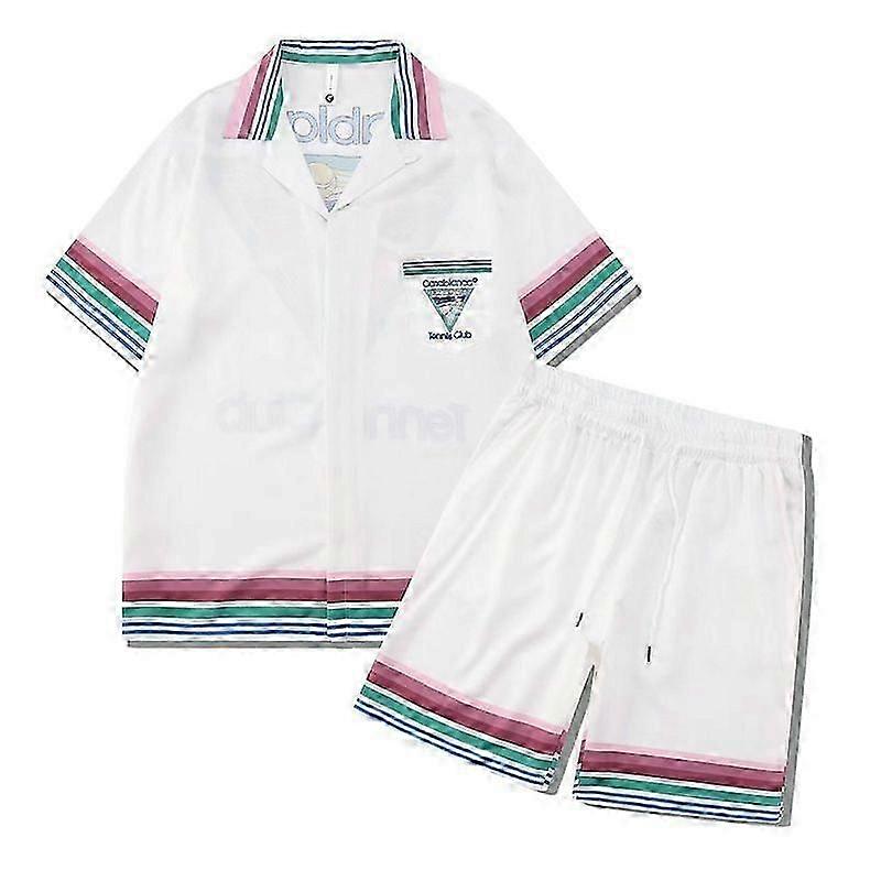 Casablanca Summer Set Island Print Beach Shirt Shorts For Men And Women