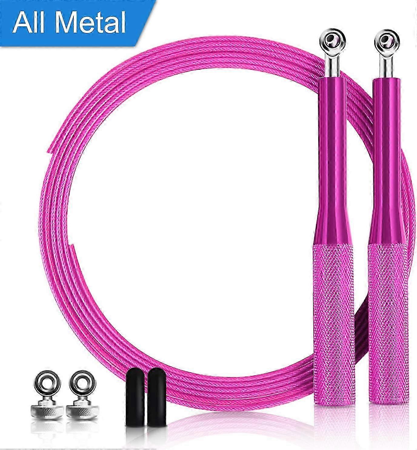 Speed Rope with Ball Bearings, Adjustable Length Skipping Rope Set