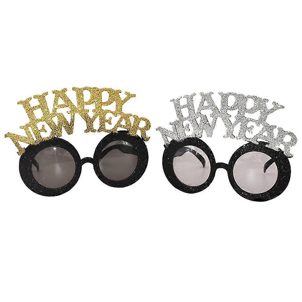 Party Accessory Glittering New Year Glasses Cheering Props For Festivals And Events 4Pcs