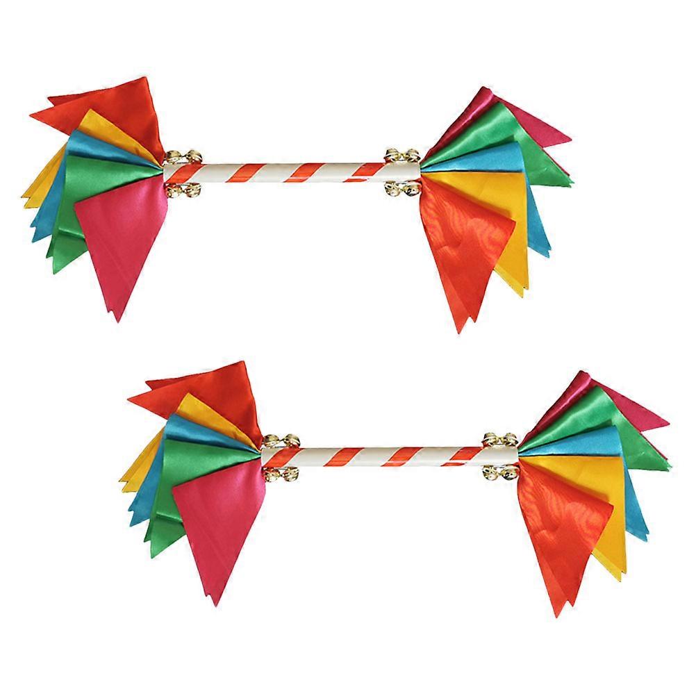 Kindergarten Exercise Props 2Pcs Shaking Devices Glossy Finish For Morning Exercises And Dancing Matches