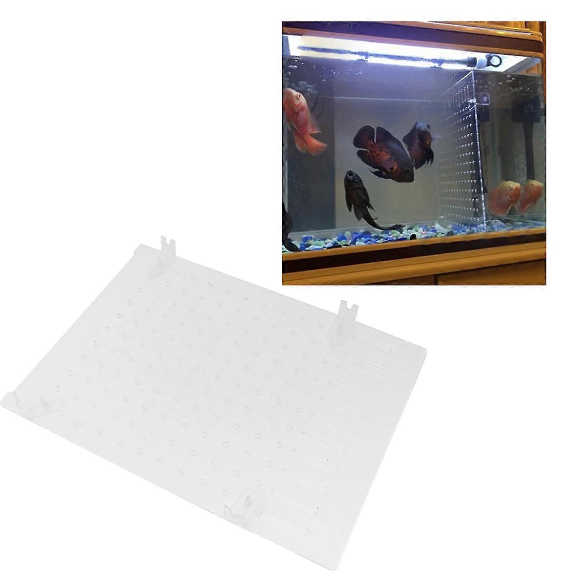 Acrylic Segregation Board Fry Isolation Plate Creative Baffle Pet Supplies for Fish Tank Aquarium with 4pcs Clips (30x30cm)