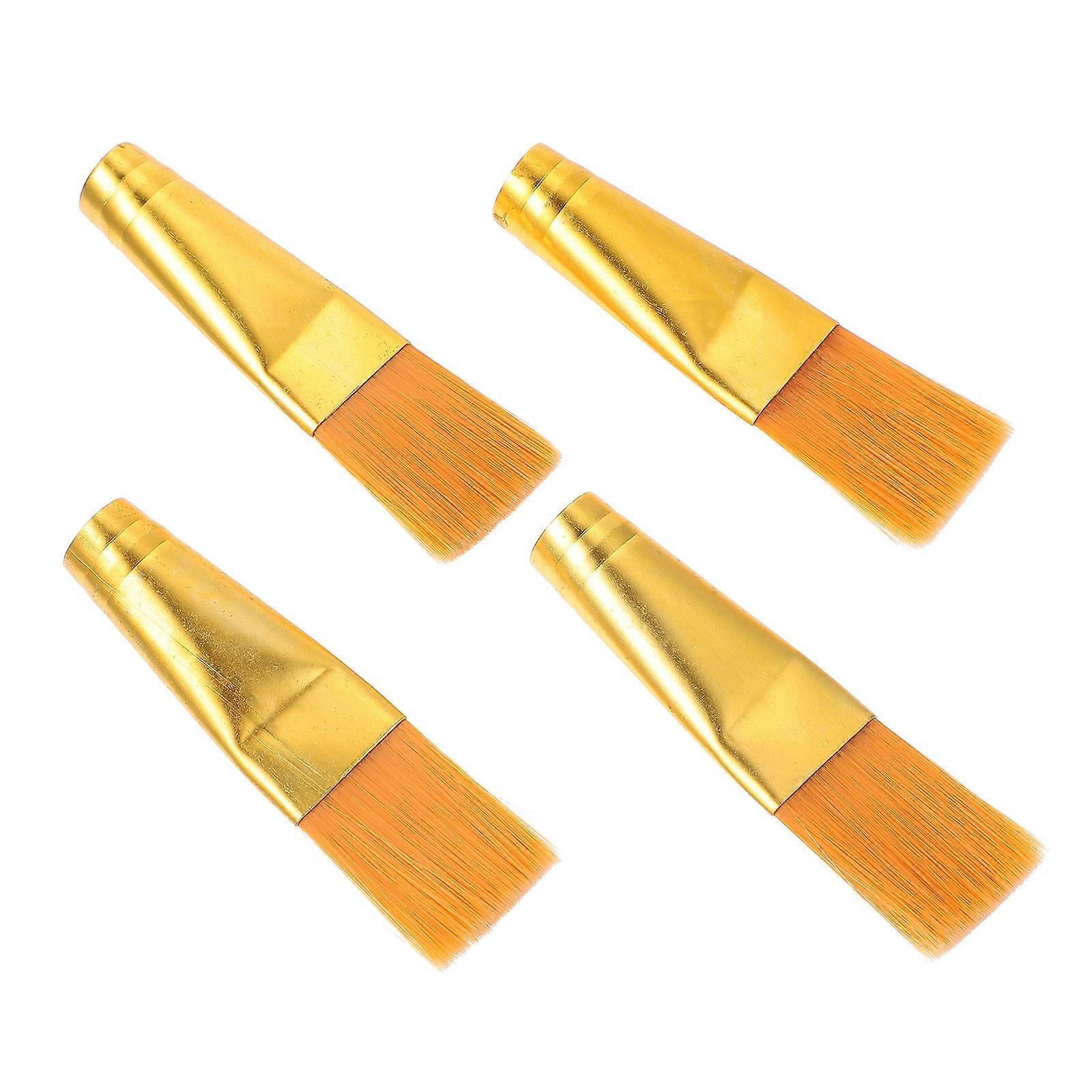 Teapot Spout Brush Cleaning Set 4Pcs Perfect For Home Use And Tea Shop Application Featuring Golden Color
