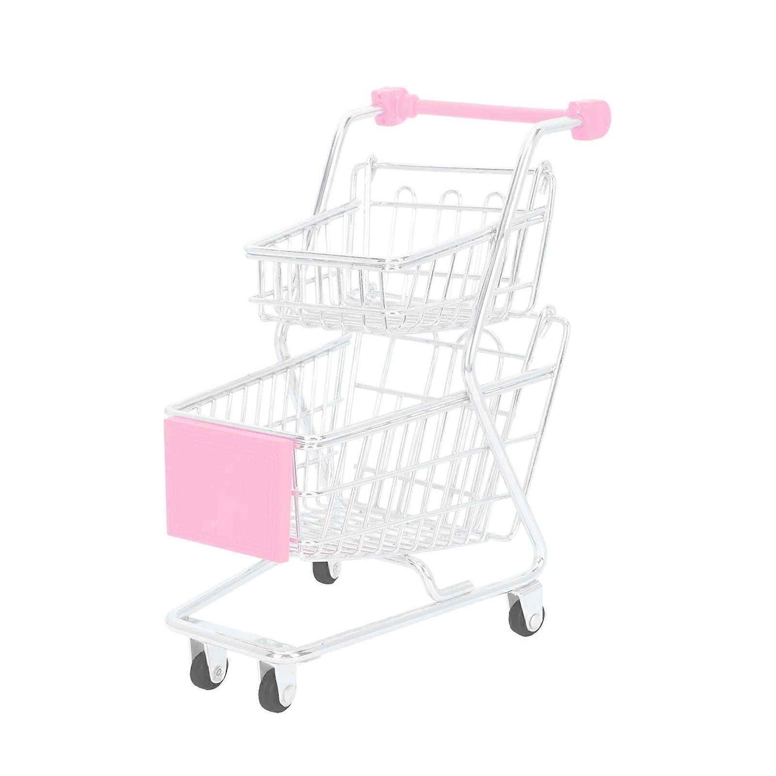 Snack Serving Basket Decorative Cart Model For Hotel Use With Modern In Pink Color 1Pack