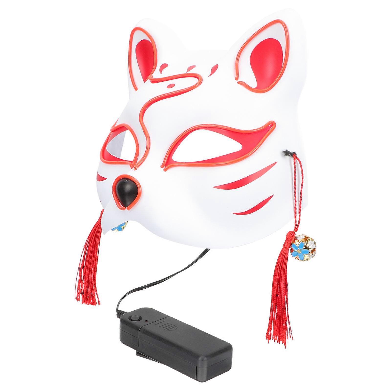 Light Emitting Fox Face Shape Mask For Music Festivals And Role-playing Parties 1Set