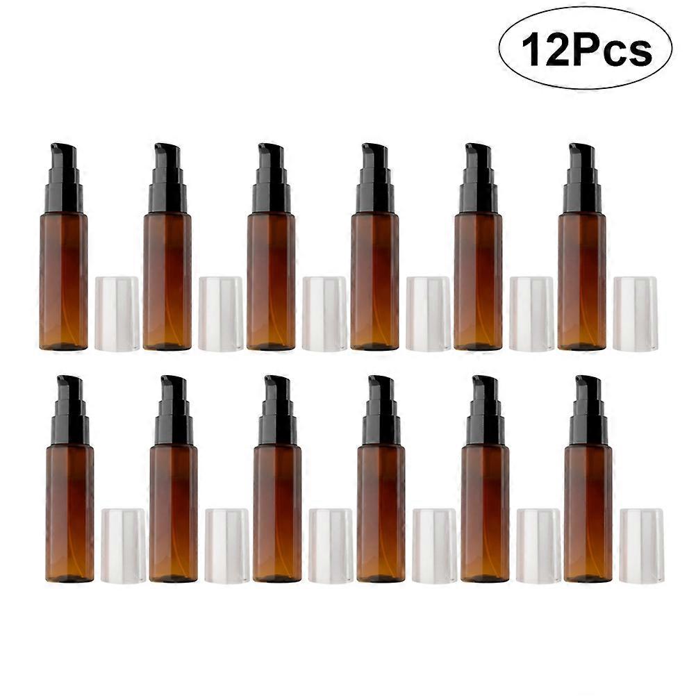 Brown PET Refillable Press Bottles for Storage Portable and 30ml