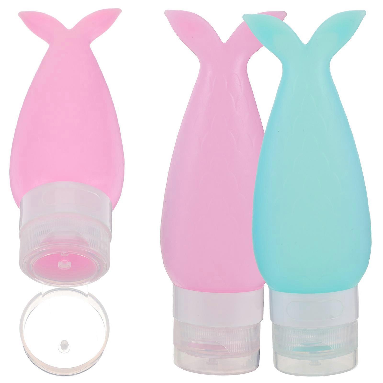 3pcs Empty Cosmetic Bottles for Travel Storage in Assorted Colors 90ml Each