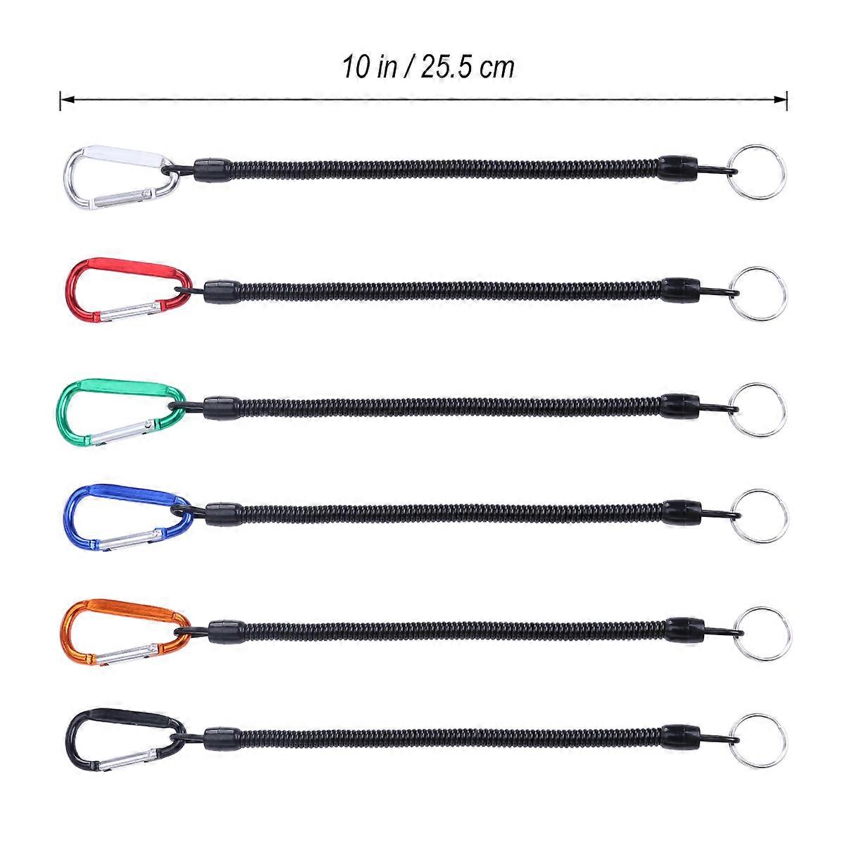 Fishing Accessories 6Pcs Tackle Fish Tools Boat Fishing Spring Shaped Lip Grips Assorted Color