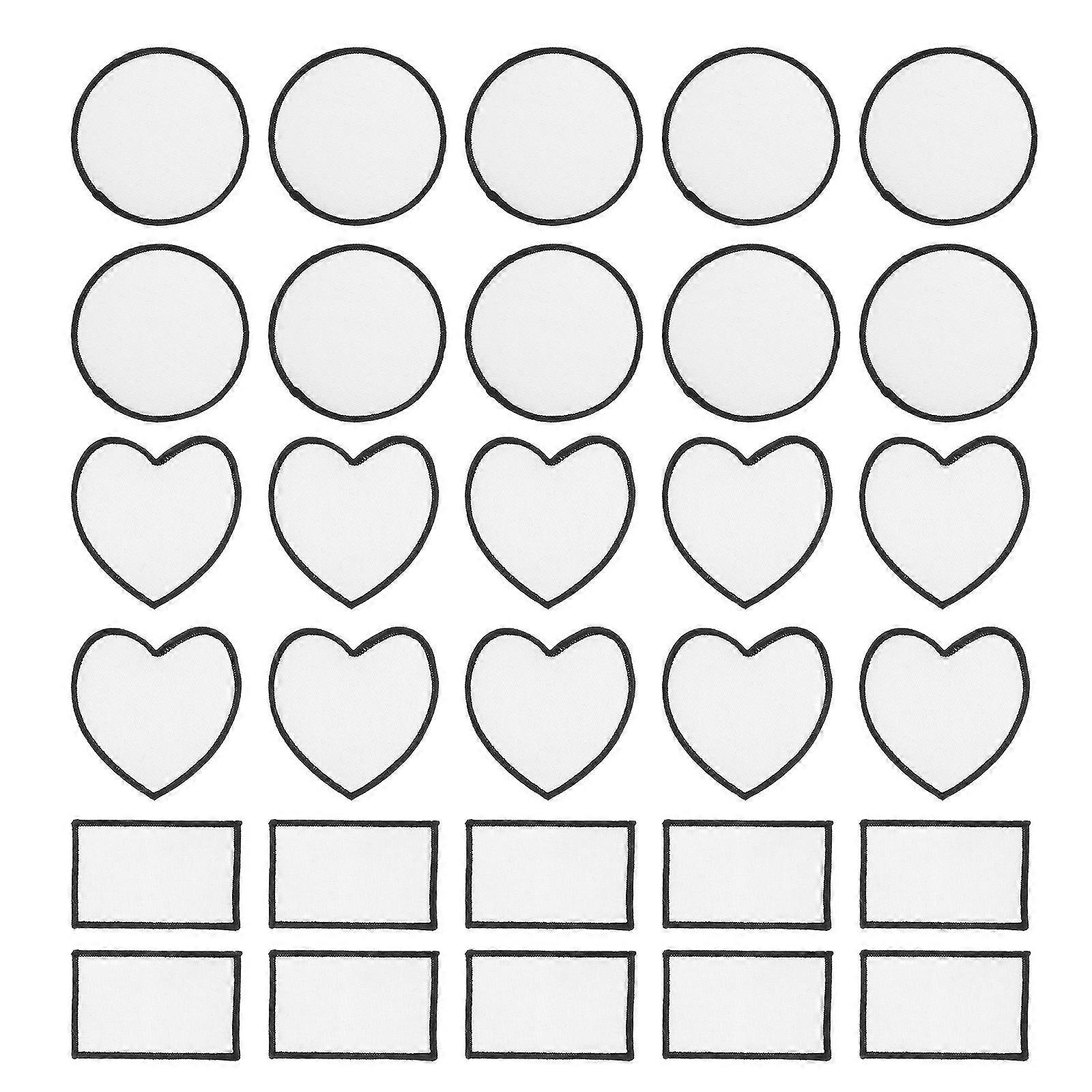 DIY Patches 30Pcs Blank Iron-On Hat Patches For Clothing Crafted With White Polyester For All Occasions