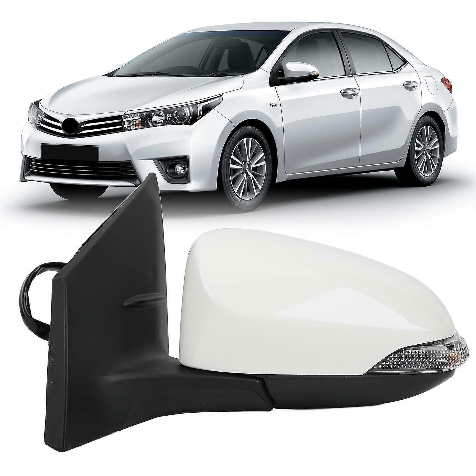 Super White Power Heated Side Mirror With Turn Signal Replacement for E170 2014‑2019 LHD