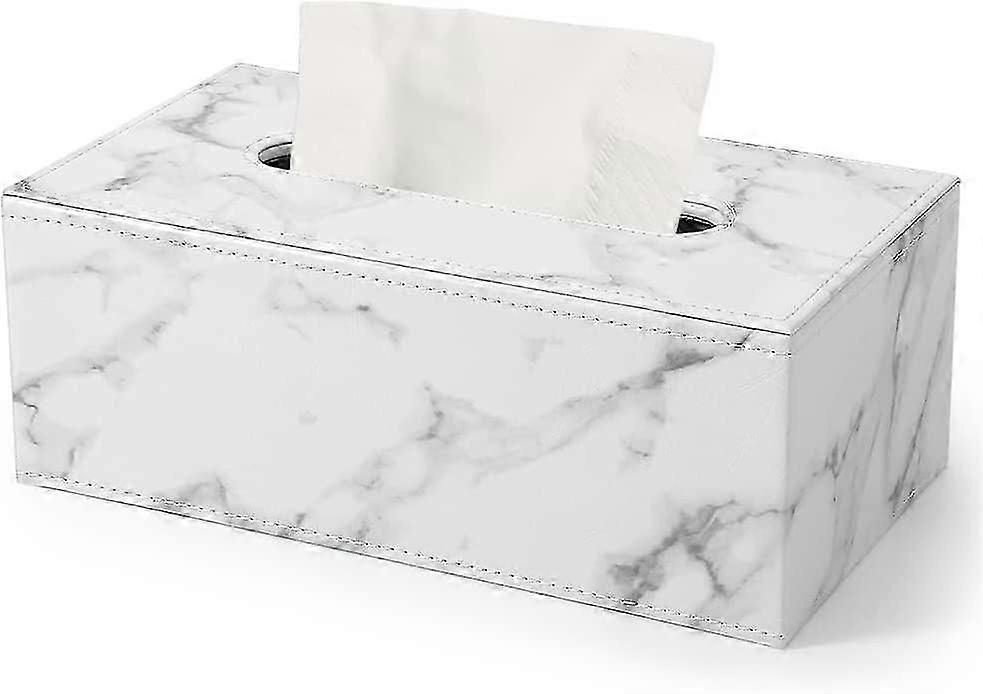 PU Leather Tissue Boxes, Rectangular Tissue Dispenser Tissue Holder for Home Car