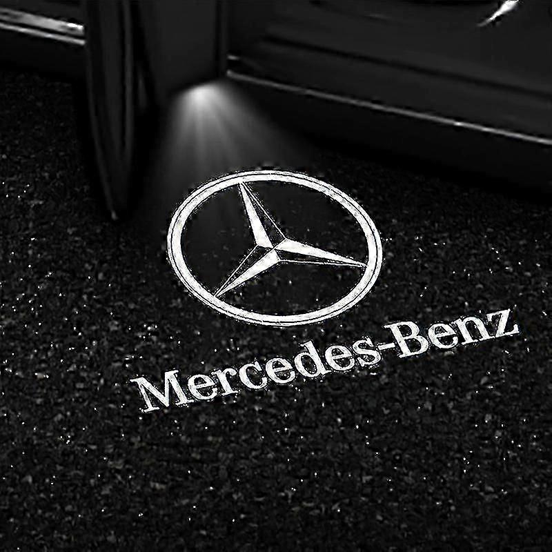 2x Car Door Led Projector For Mercedes Benz Gls/glc/glb/gla/a/b/c/e- Lucky_B