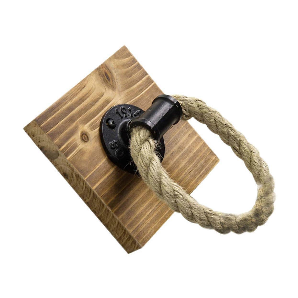 Wall-mounted Wooden Towel Holder, Robust Wooden Towel Ring for Bathroom and Kitchen, Stylish Design, Easy Installation