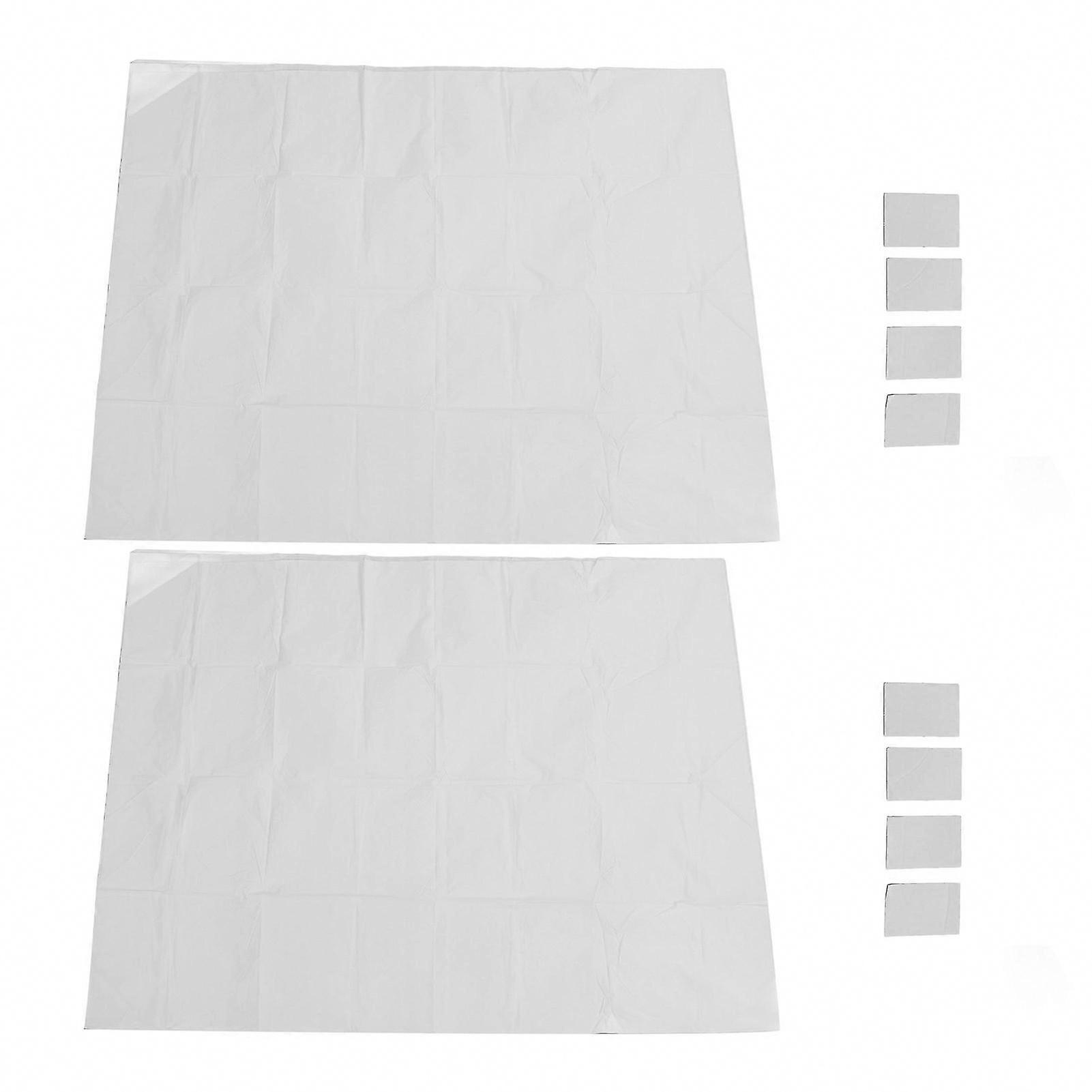 2 Sets Christmas Window Projector Screen HD Effect Durable Easy Operate Movie Display Cloth for Home