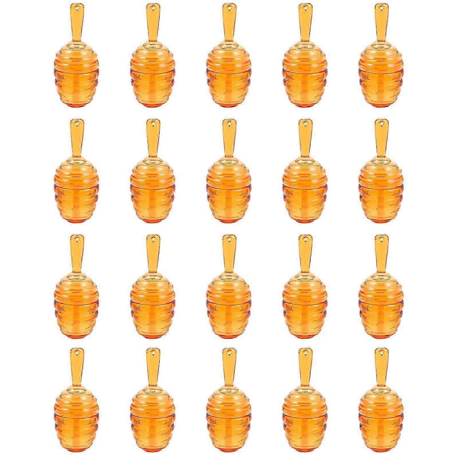 20pcs Refillable Lip Gloss Tube Honey Pots Shaped Lipgloss Container (Brown)