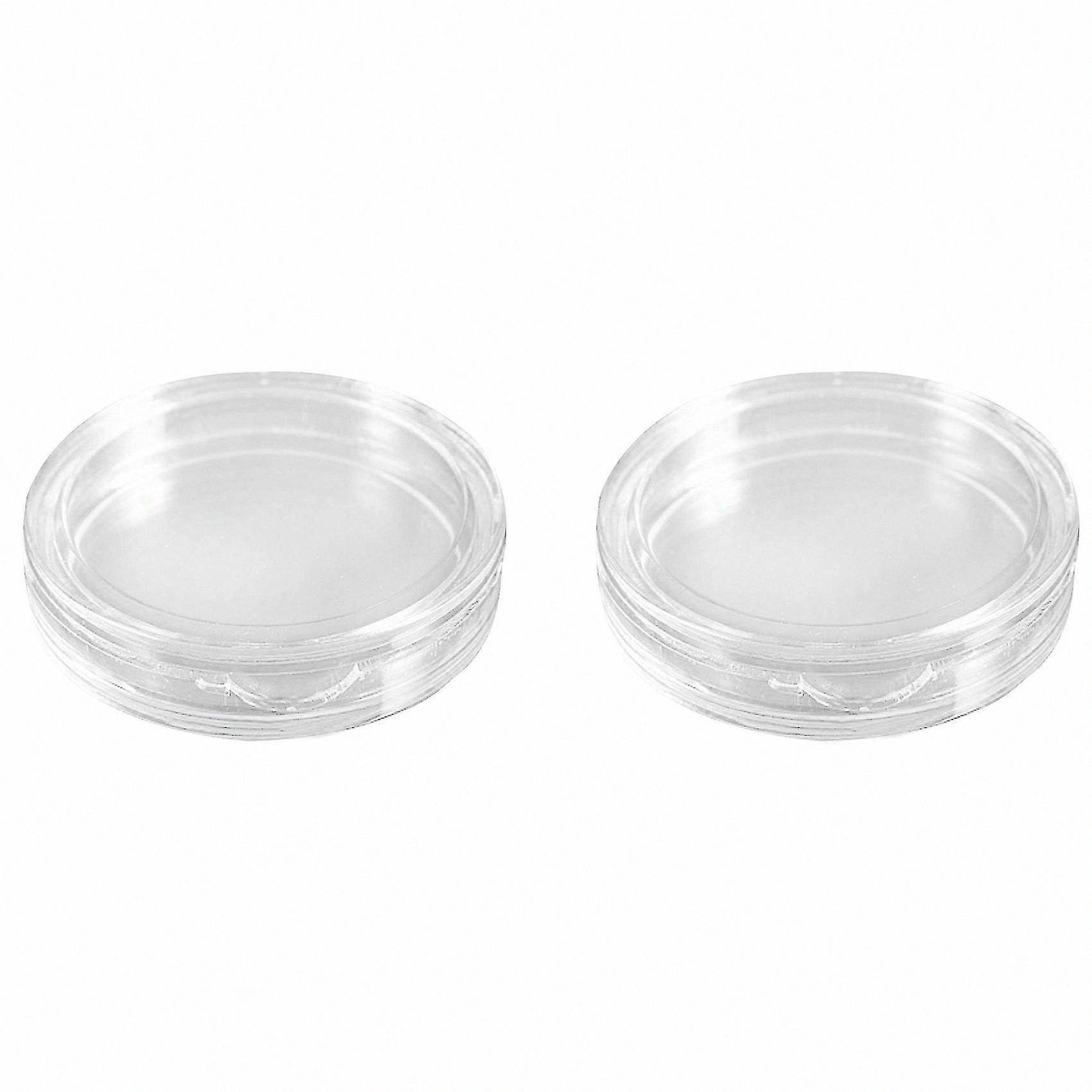 Small Transparent Plastic Coin Boxes, 20 Pack, 18mm & 33mm Sizes
