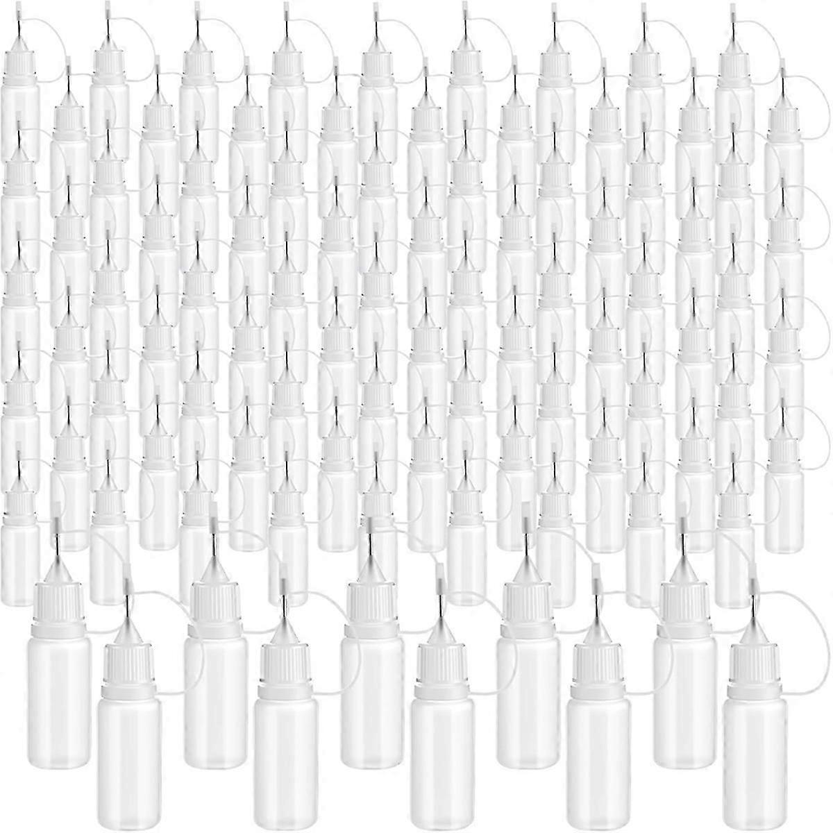100Pcs Mini Needle- Precision Tip Applicator 10 Ml/0. 34 Oz Fine Tip Applicator Squeeze Glue for Li