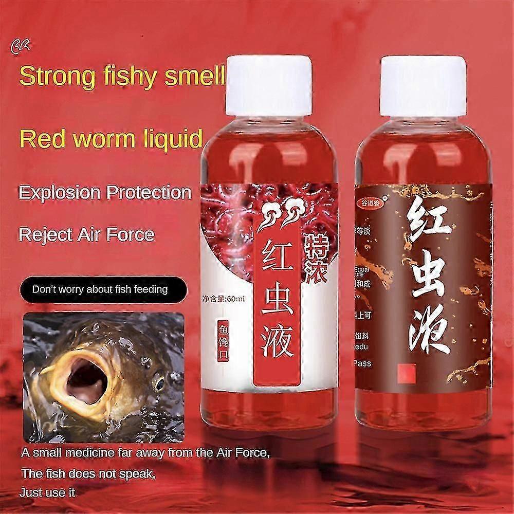 2x Balık Cezbedici 60ml Konsantre Yem Yemi Yuva Malzemesi Vahşi Balıkçılık Sazan Pesca Böcek Cazibesi Kırmızı Solucan Balık Kokusu Katkı Maddesi
