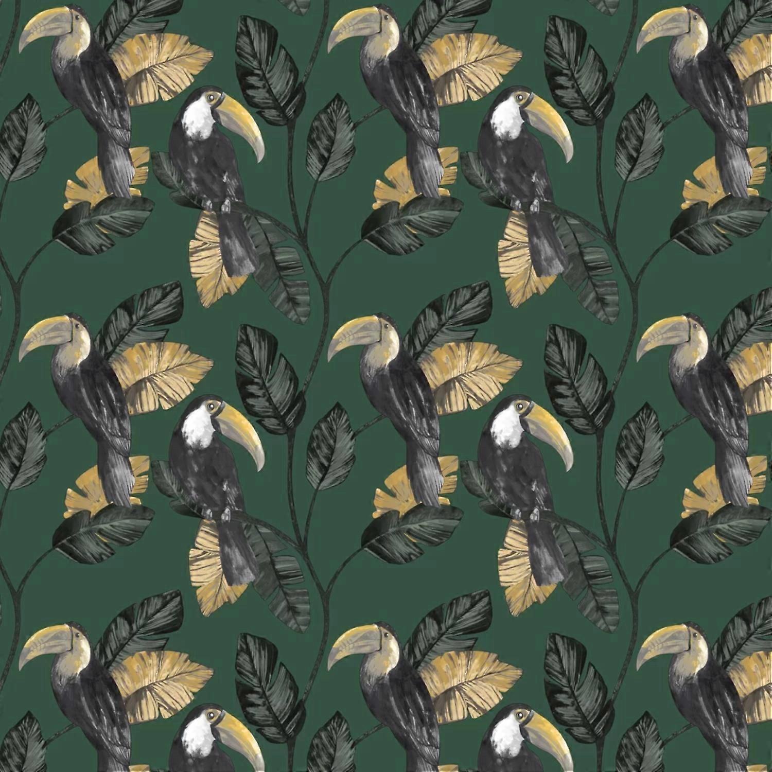 Holden Decor Premium Tiki Green Wallpaper