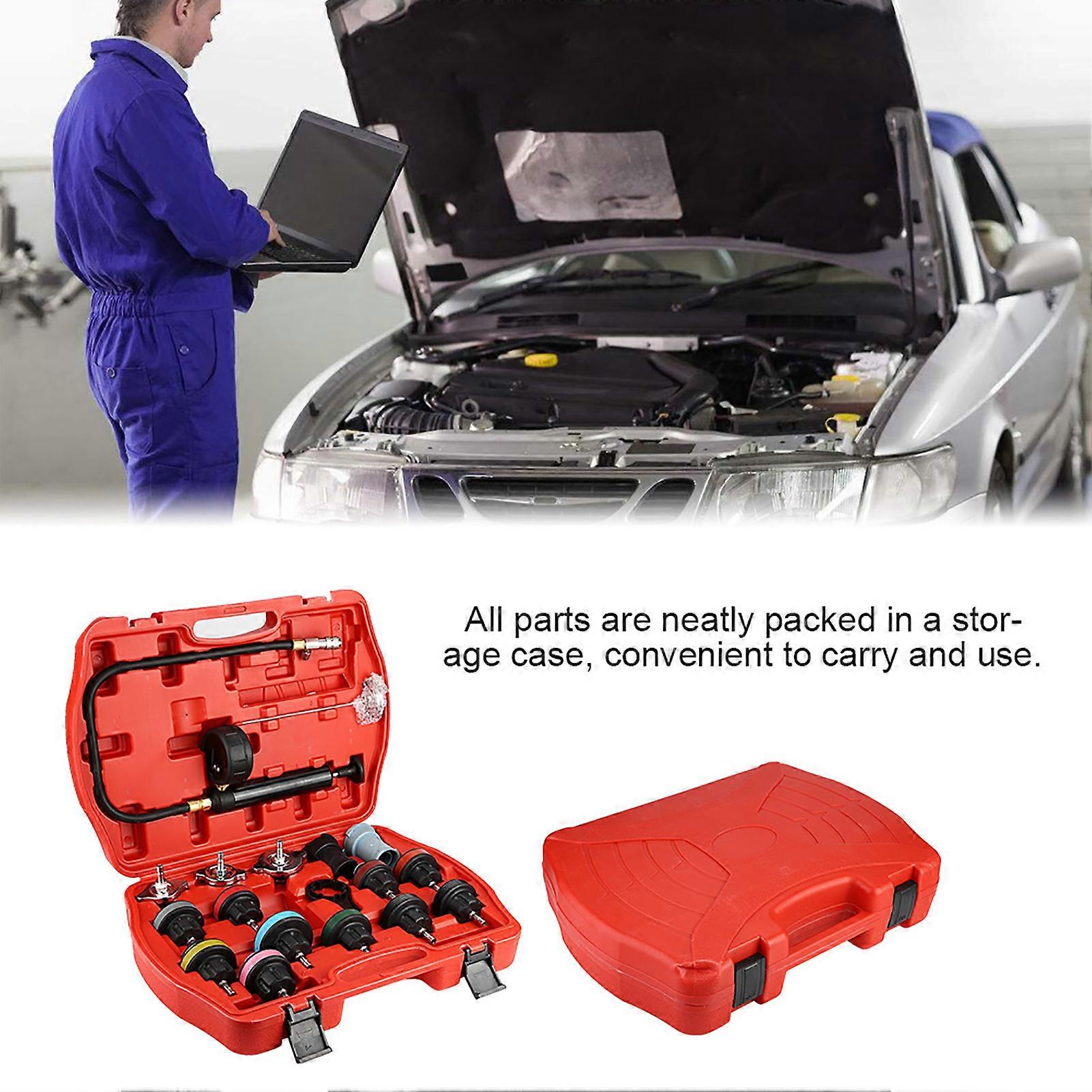 18pcs Universal Car Cooling System Leak Tester Kit 3200g
