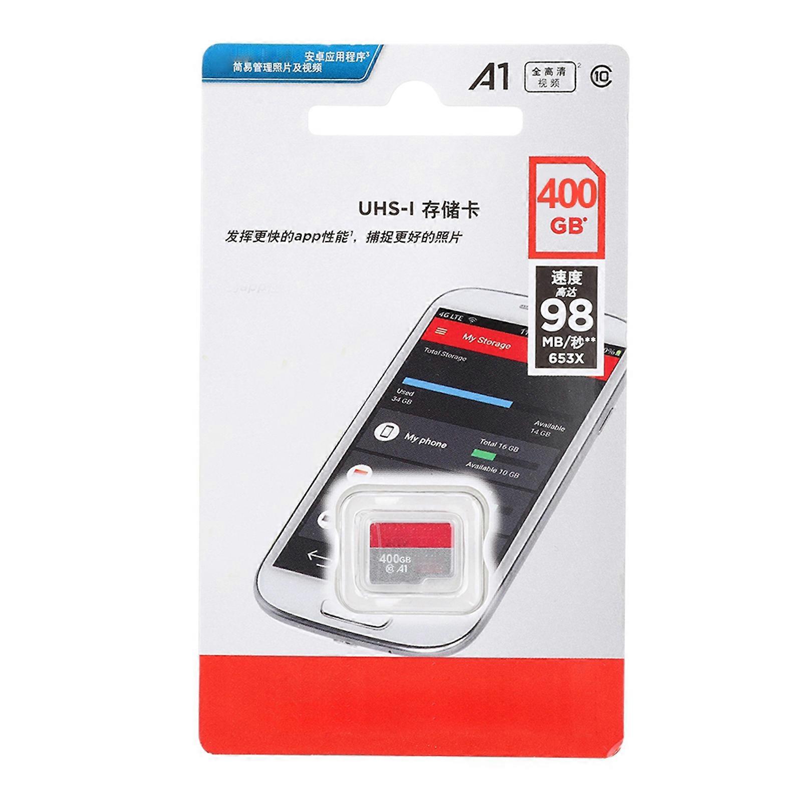 400GB High-Speed Waterproof Micro Memory Card - 100MB/s for Android Devices