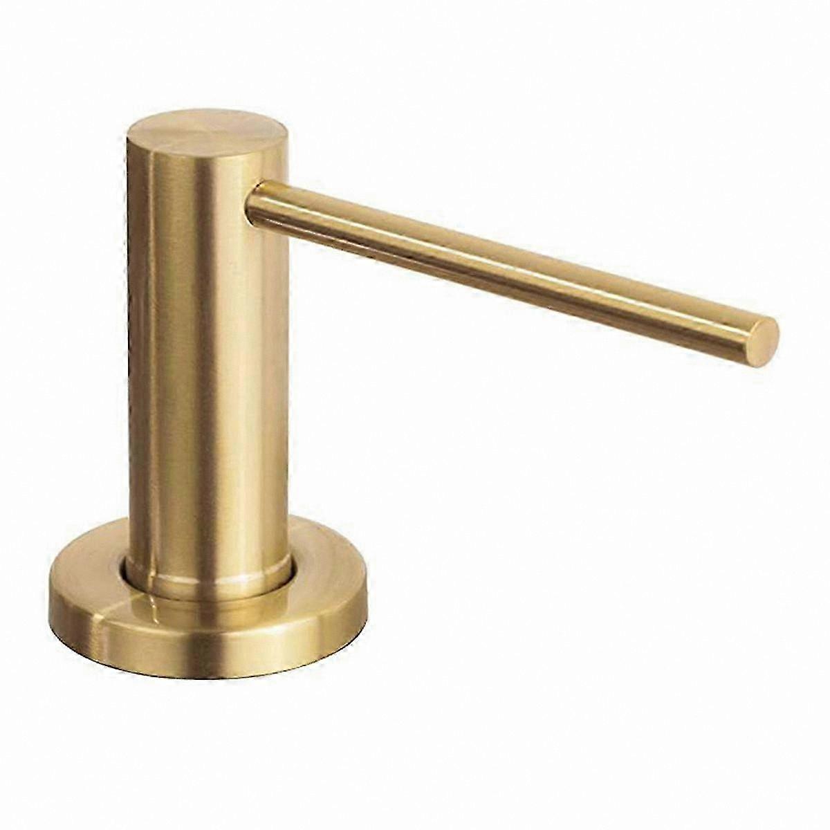 Brushed Stainless Steel Hand Soap Pump for Kitchen Use with Built-in Reservoir for Liquid Dispensing Solutions