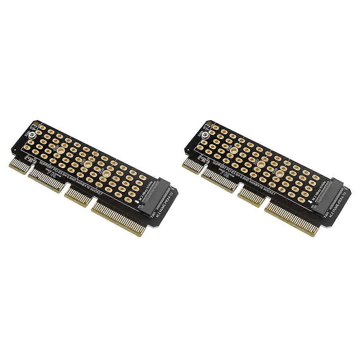 2X M.2 NVME To PCI-E 4.0 Adapter Card M.2 M-KEY Slot Supports 1U Server
