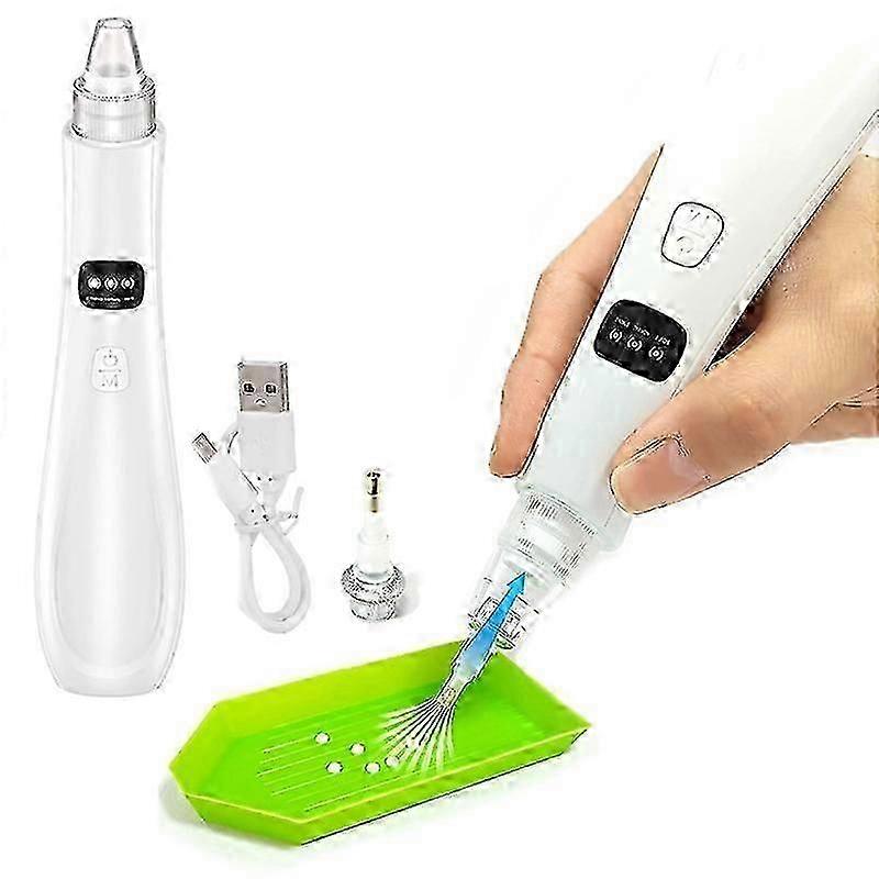 Ladattavat sähköiset timanttimaalauskynät, joissa on tyhjiöpumppu, 3 vaihtelevaa imuvoimakkuutta ja 2 lisäkärkeä