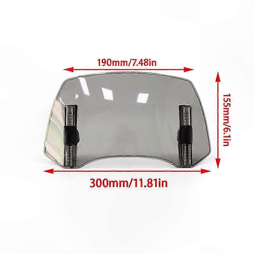 Customizable Windshield Extensions with Integrated Spoiler Deflectors for Select Motorcycle Models