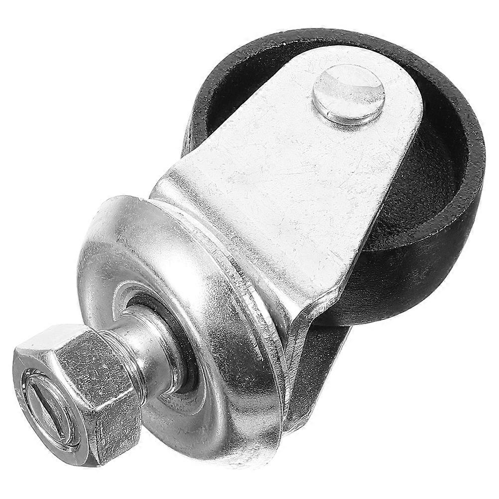 Trailer Jack Wheel Replacement with Swivel Design for Repair Use Silver Metal 1 Piece