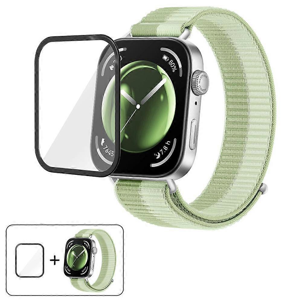 Nylon Loop Hook and Loop Fastener Watch Band with 3D Curved Film