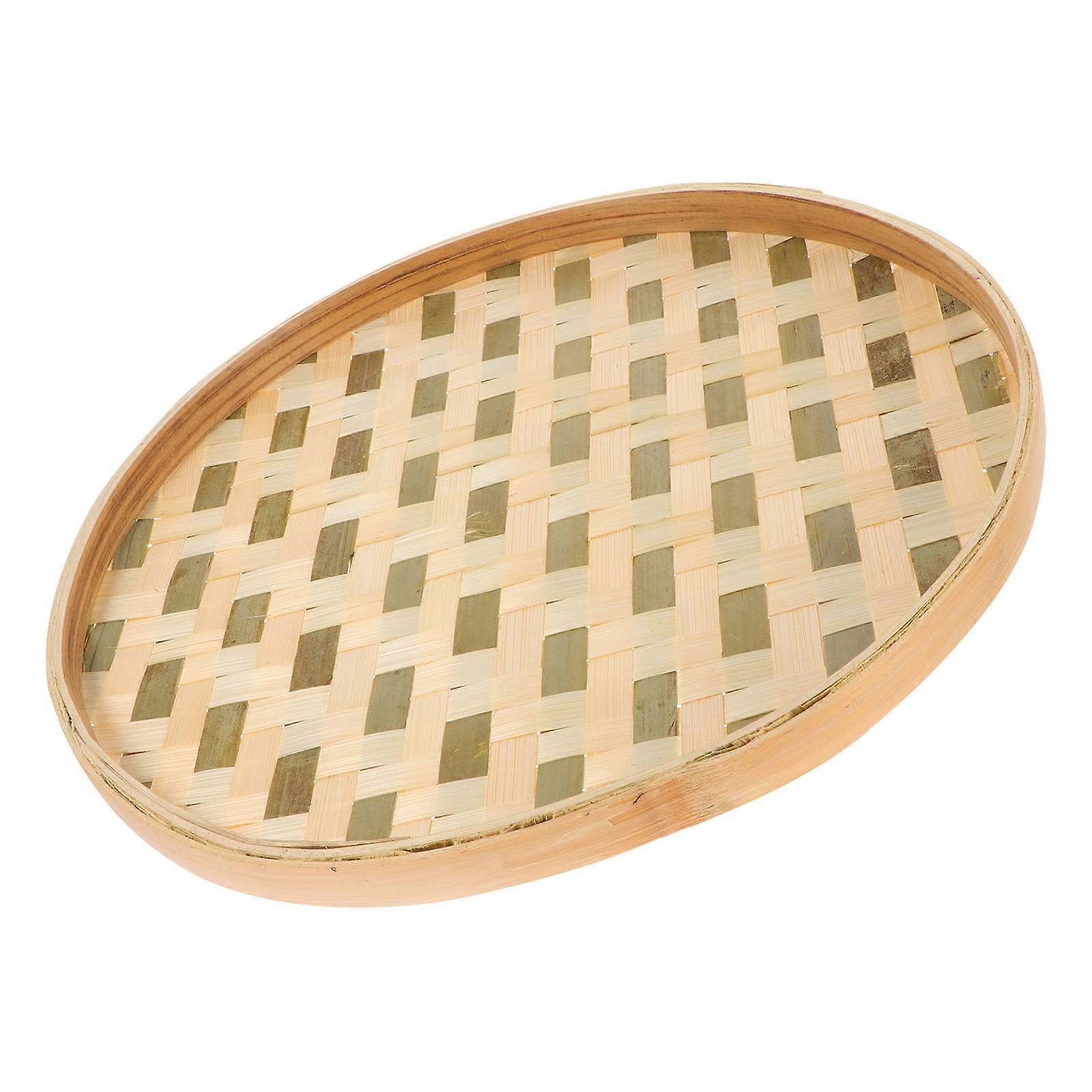 Woven Food Container Bamboo Woven Tray for Home Use Bamboo Tray