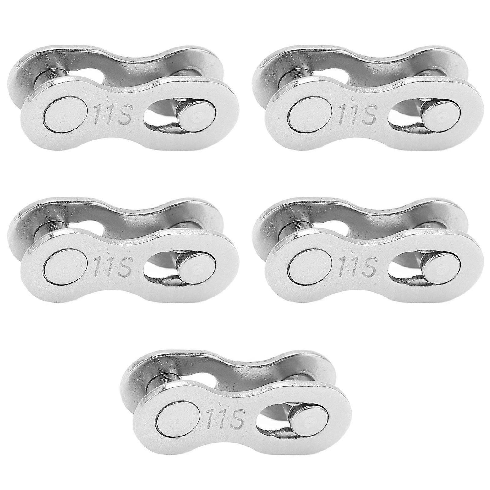 5pairs Bicycle Missing Link Rustproof Steel Quick Release Link Corrosion Resistant Easy Installation Bike Chain Link11 Speed