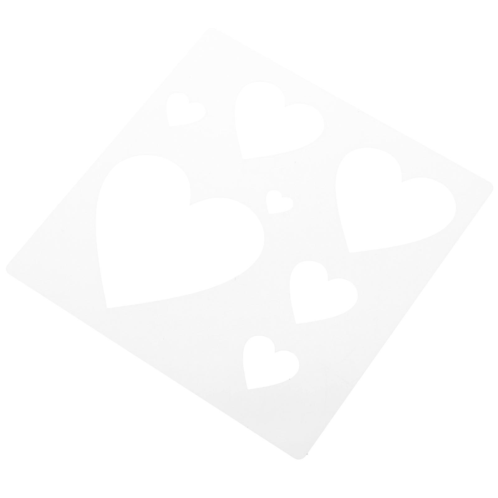 Heart Pattern Wedding Stencil Plastic for Painting DIY Craft Reusable 2Pcs