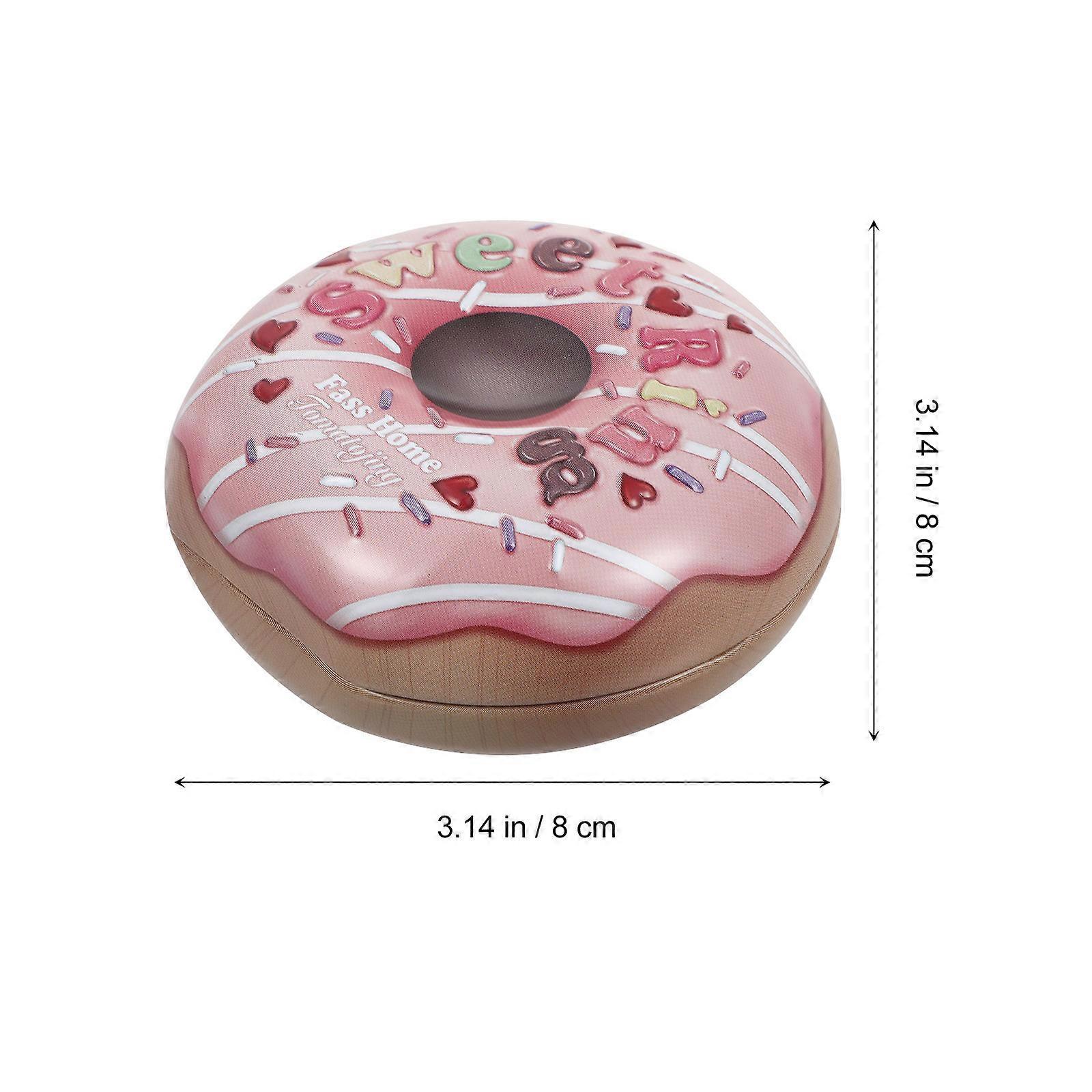 Boxes for Candy Donuts Shaped Candy Box for Wedding Pink Iron for Storage 2Pack