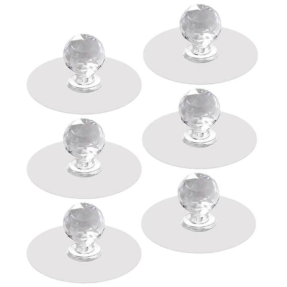 Adhesive Cabinet Knobs Punch-Free Stick on Handles for Home 24Pcs
