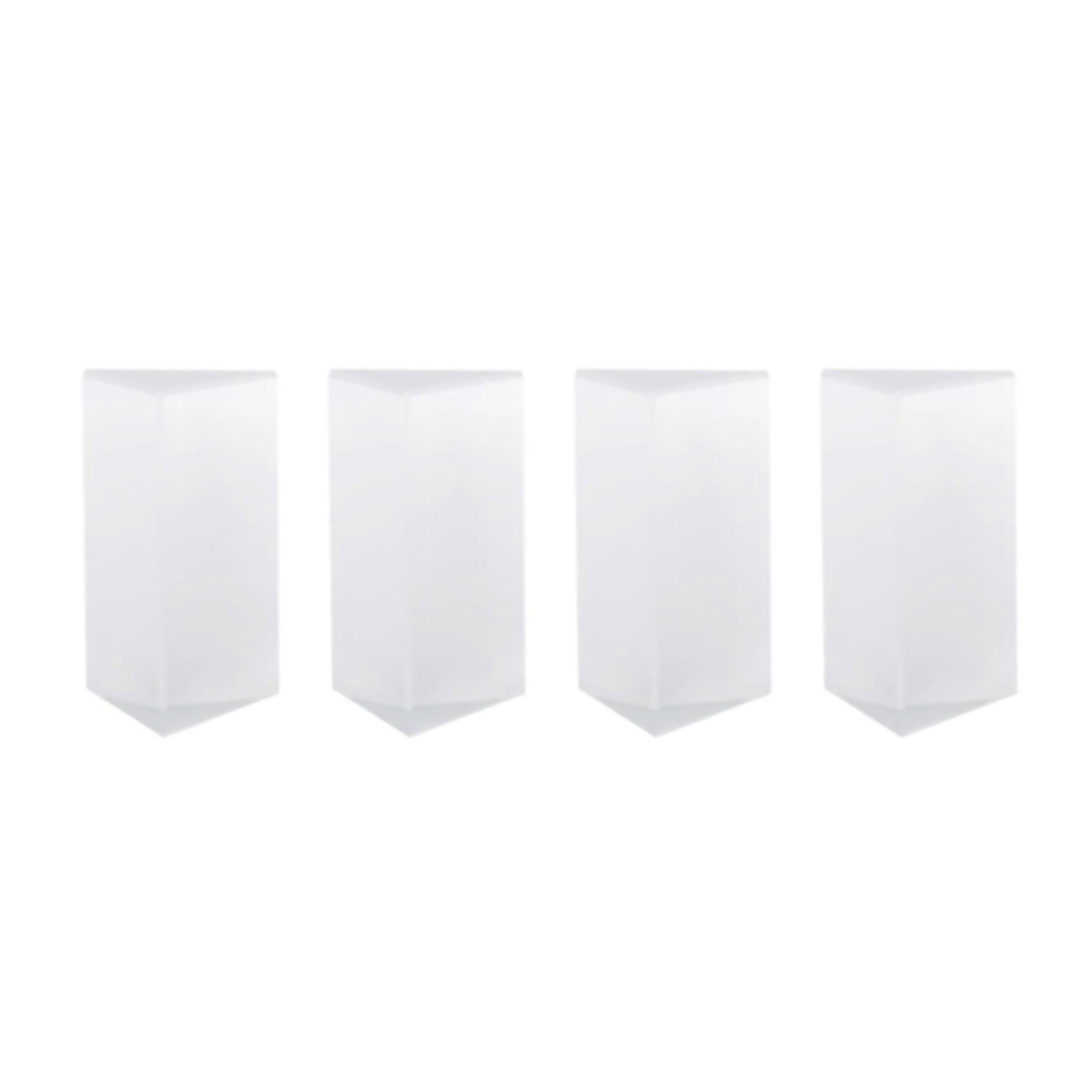 For 4pcs Clear Triangular Prism For Rainbow Lights Crystal Optical Prisms